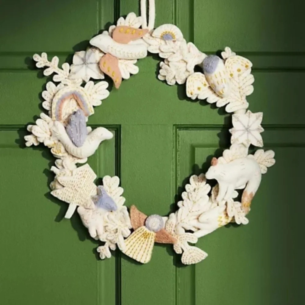 Anthropologie Wool Felt Naida Wreath